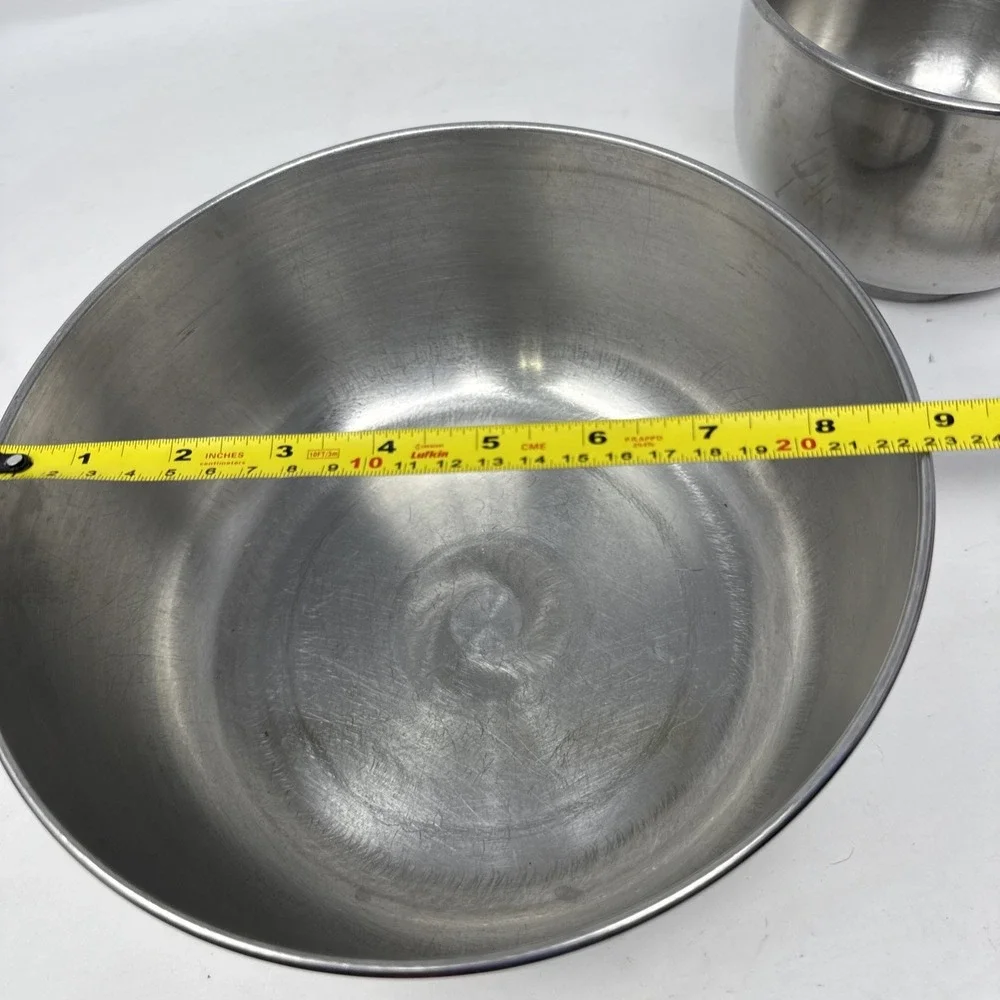 Sunbeam Mixmaster Stand Mixer Replacement Stainless Steel Bowls 9 & 6 In Bowl